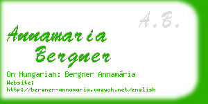 annamaria bergner business card